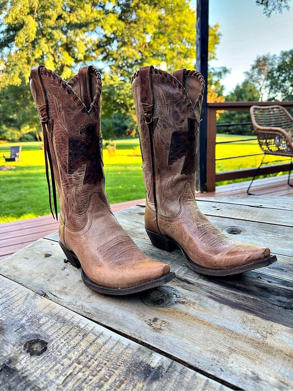 ARIAT Western Heeled Boots Brown US 8 B